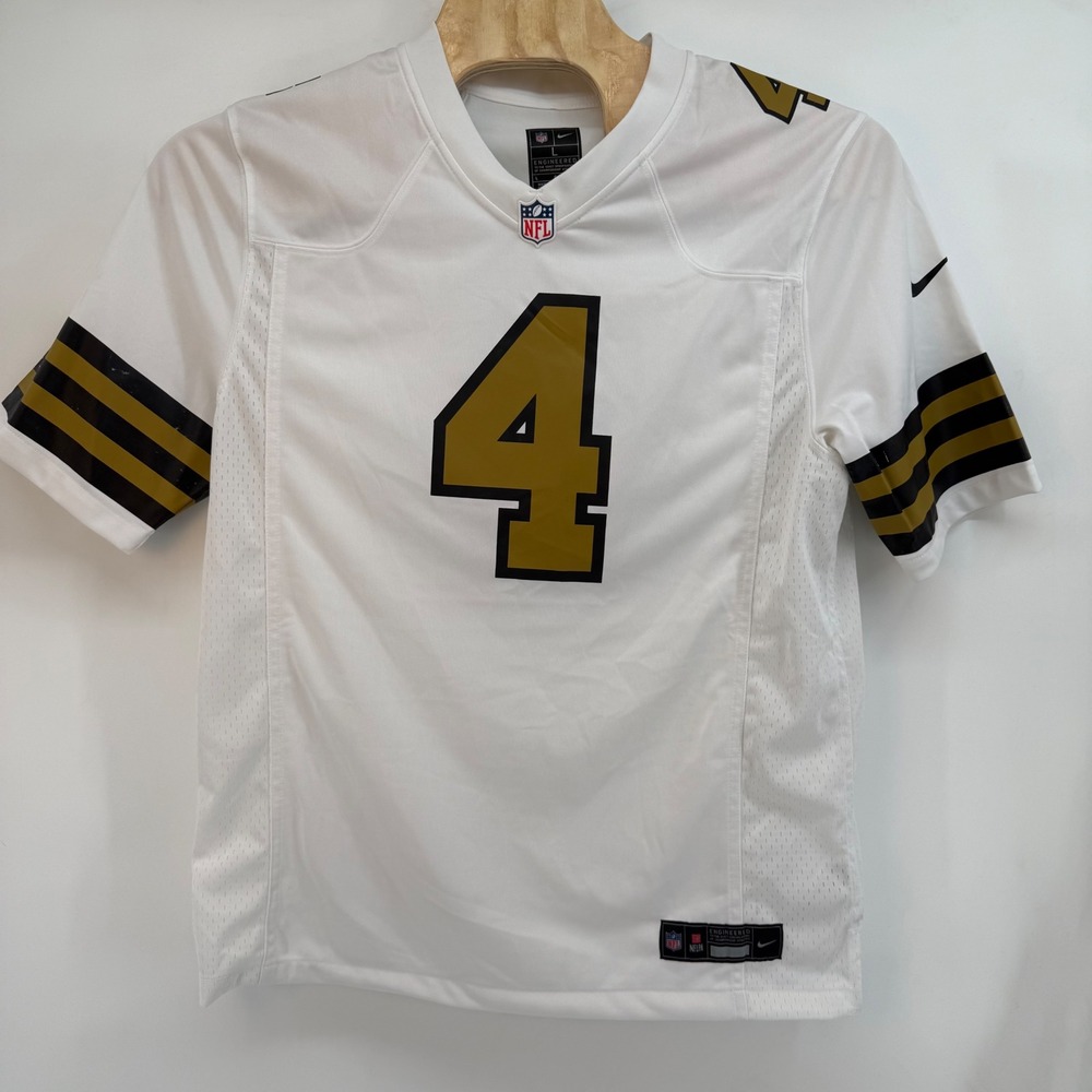 Men's Nike‎ New Orleans Saints Derek Carr 4 White NFL Football Jersey Size L